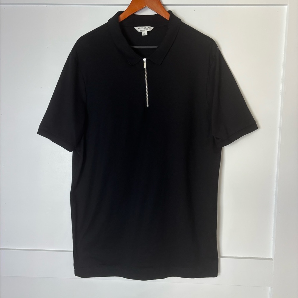 Autograph Black Polo Shirt with Zipper size XL in excellent condition